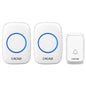 CACAZI A06-DC 1 to 2 Battery Smart Home Wireless Waterproof Doorbell, 1 to 2 (White), 1 to 2 (Black)