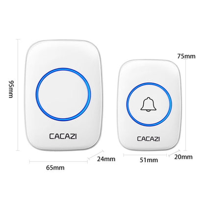 CACAZI A10DC 1 To 2 Battery Type Home Smart Waterproof Electronic Wireless Doorbell