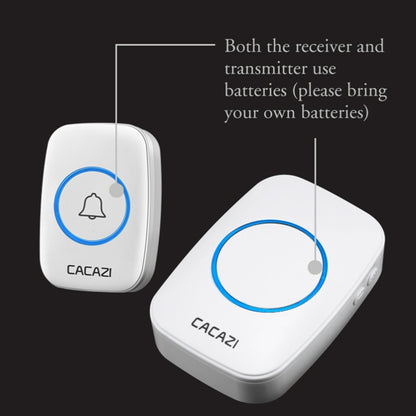 CACAZI A10DC 1 To 2 Battery Type Home Smart Waterproof Electronic Wireless Doorbell