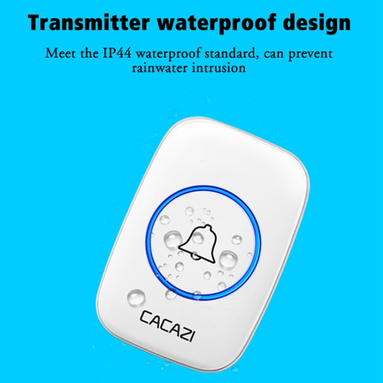 CACAZI A10DC 1 To 2 Battery Type Home Smart Waterproof Electronic Wireless Doorbell