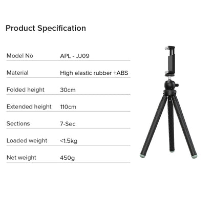 APEXEL APL-JJ09 Mobile Selfie Live Streaming Portable Stretch Telephoto Tripod, APL-JJ09