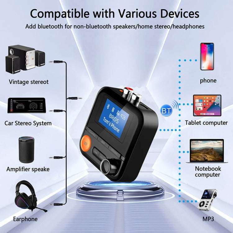 AUX 2RCA TF Bluetooth Adapter Wireless Receiver Transmitter, BR05