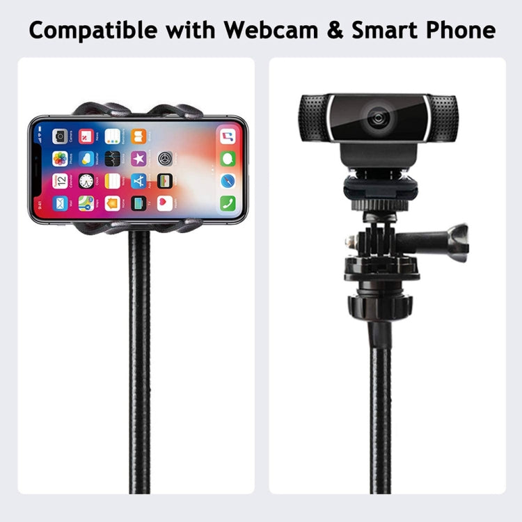 Double-clamp Camera Phone Holder Extended Metal Bending Bracket, Double-clamp