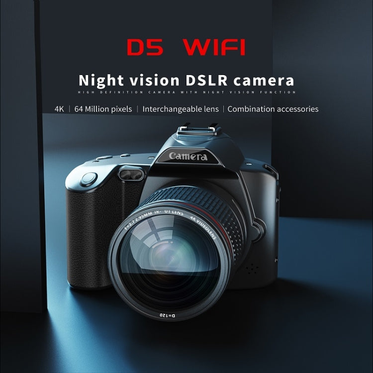 Dual-camera Night Vision 64 Million Pixel High-definition WIFI Digital Camera, Standard Without Memory Card, Standard+Fill Light, Standard+Macroscopic Mirror, Standard+Microphone, Standard+Handheld Bracket, Standard+Light+Lens+Mic+Bracket