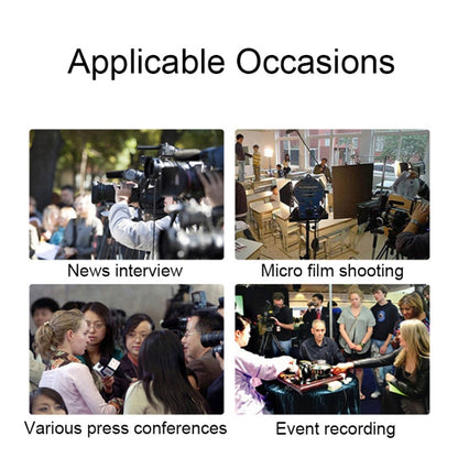 28cm Smart Noise Reduction Live Sound Card Computer Microphone Phone Camera News Interview Microphone, 28cm Interview Microphone