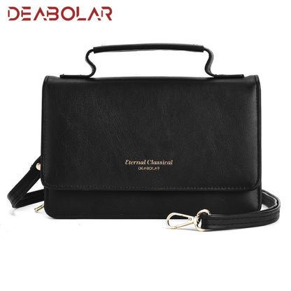 DEABOLAR Ladies Simple Small Square Bag Shoulder Bag Multifunctional Mobile Phone Bag