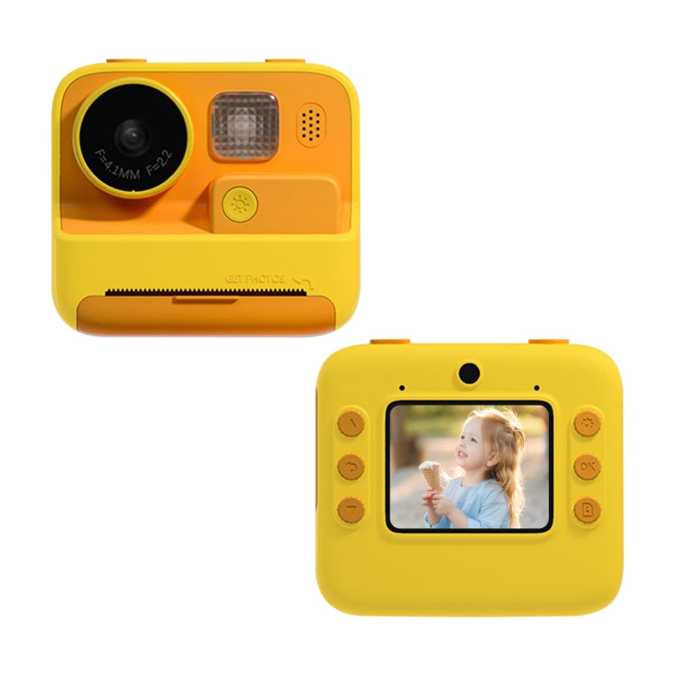 Children Instant Print Camera 4800W Pixel 2-Inch Screen Dual Lens Photography Camera, K27 Pink, K27 Yellow