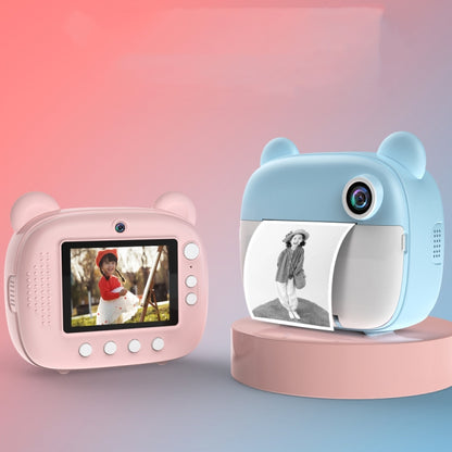 Children Instant Print Camera 1080P 2.4-Inch IPS Screen Dual Lens Photography Camera