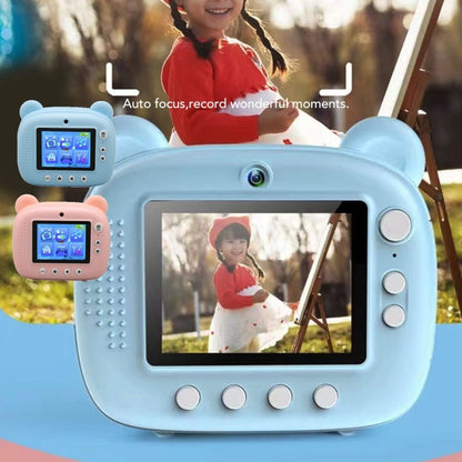 Children Instant Print Camera 1080P 2.4-Inch IPS Screen Dual Lens Photography Camera