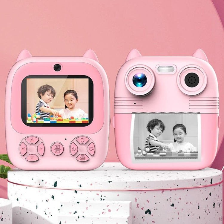 1080P Instant Print Camera 2.8-inch IPS Screen Front and Rear Dual Lens Kids Camera, Pink, Yellow, Blue, Pink+32G Card, Yellow+32G Card, Blue+32G Card