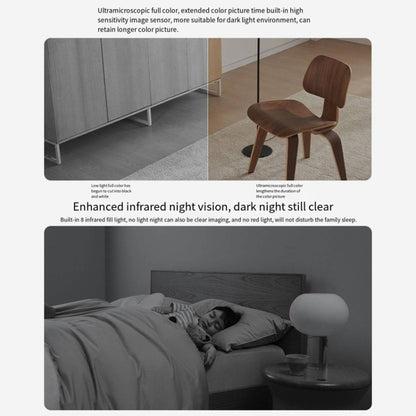 Original Xiaomi Mijia Smart Camera 3 PTZ Version 3K AI Detection Baby Monitor 5MP 360 Degree View Webcam Day & Night Work Infrared Night Vision, With US Plug Adapter, 3 PTZ Version