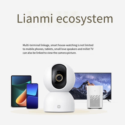 Original Xiaomi Mijia Smart Camera 3 PTZ Version 3K AI Detection Baby Monitor 5MP 360 Degree View Webcam Day & Night Work Infrared Night Vision, With US Plug Adapter, 3 PTZ Version