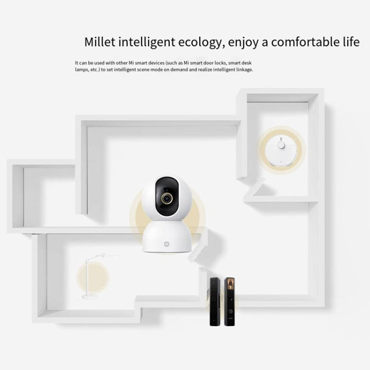 Original Xiaomi Mijia Smart Camera 3 PTZ Version 3K AI Detection Baby Monitor 5MP 360 Degree View Webcam Day & Night Work Infrared Night Vision, With US Plug Adapter, 3 PTZ Version