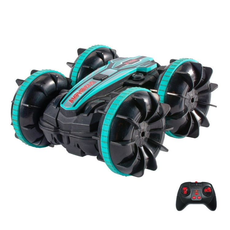 2.4G Amphibious Stunt Remote Control Car Double-sided Rolling Driving Children Electric Toys, Red, Green
