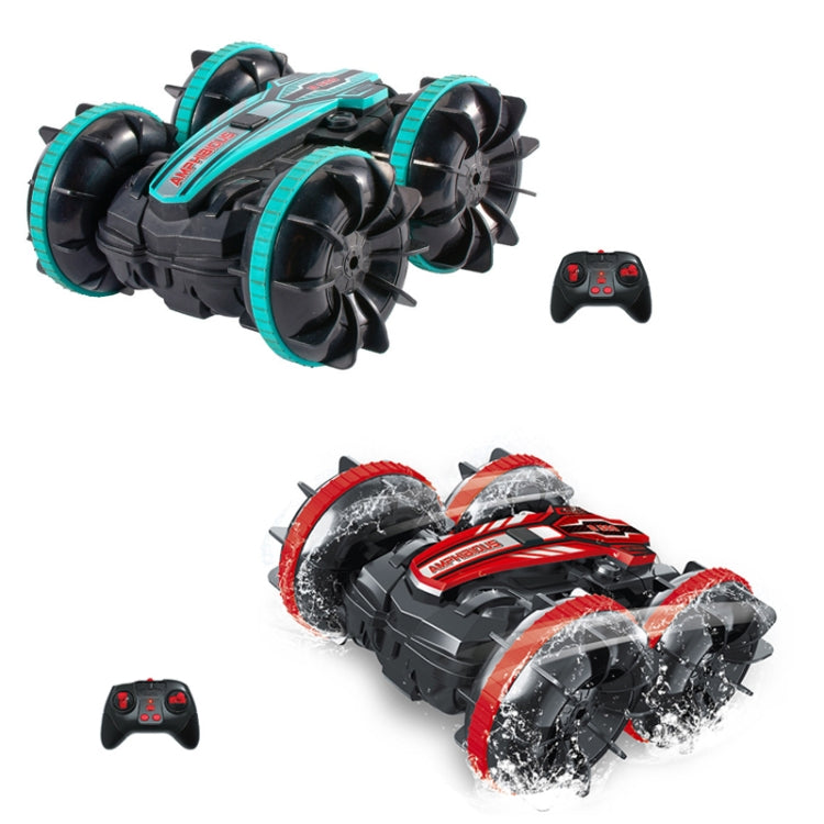 2.4G Amphibious Stunt Remote Control Car Double-sided Rolling Driving Children Electric Toys, Red, Green