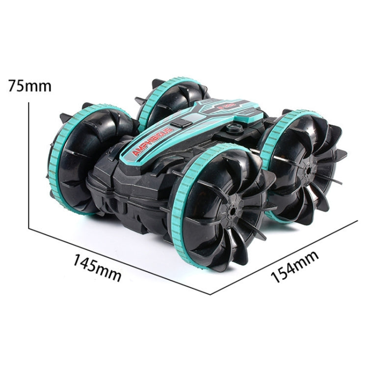 2.4G Amphibious Stunt Remote Control Car Double-sided Rolling Driving Children Electric Toys, Red, Green