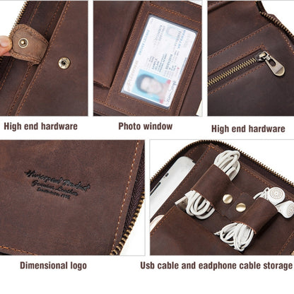 HUMERPAUL Tablet Protective Leather Case Handbag Business Leather Computer Bag, DG1001 (Black), DG1001 (Brown)