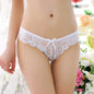 Sexy Lace Flower Triangle Pants Ladies Bow Low-Waisted Thong