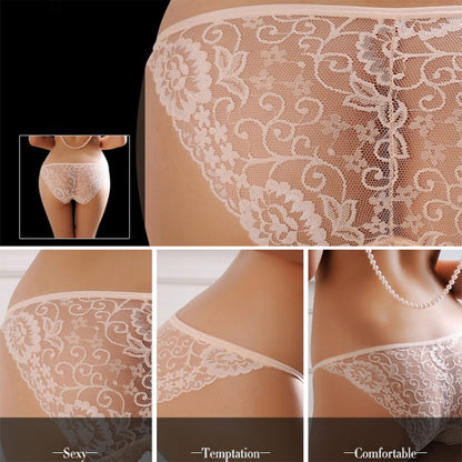 Hollow Thin Strap Sexy Lace Underwear Low-Waisted Seamless Triangle Pants