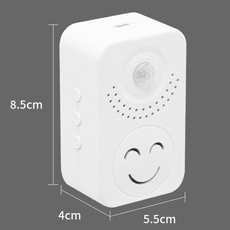 Small Horn Voice Announcement Sensor Entrance Voice Broadcaster Can Used As Doorbell, Rechargeable Square, Battery Square, Battery Round, Rechargeable Round