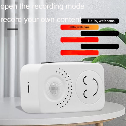 Small Horn Voice Announcement Sensor Entrance Voice Broadcaster Can Used As Doorbell, Rechargeable Square, Battery Square, Battery Round, Rechargeable Round