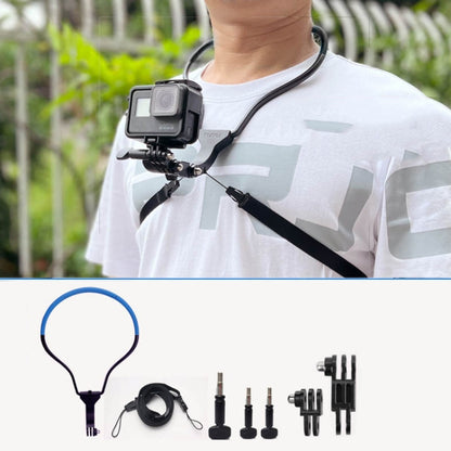 TUYU Camera Neck Holder Mobile Phone Chest Strap Mount  For Video Shooting//POV, Standard (Black), Standard (Blue), With Phone Clip (Black), With Phone Clip (Blue), Vertical Shooting (Black), Vertical Shooting (Blue), Vertical +Phone Clip (Black)