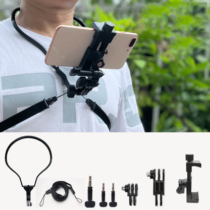 TUYU Camera Neck Holder Mobile Phone Chest Strap Mount  For Video Shooting//POV, Standard (Black), Standard (Blue), With Phone Clip (Black), With Phone Clip (Blue), Vertical Shooting (Black), Vertical Shooting (Blue), Vertical +Phone Clip (Black)