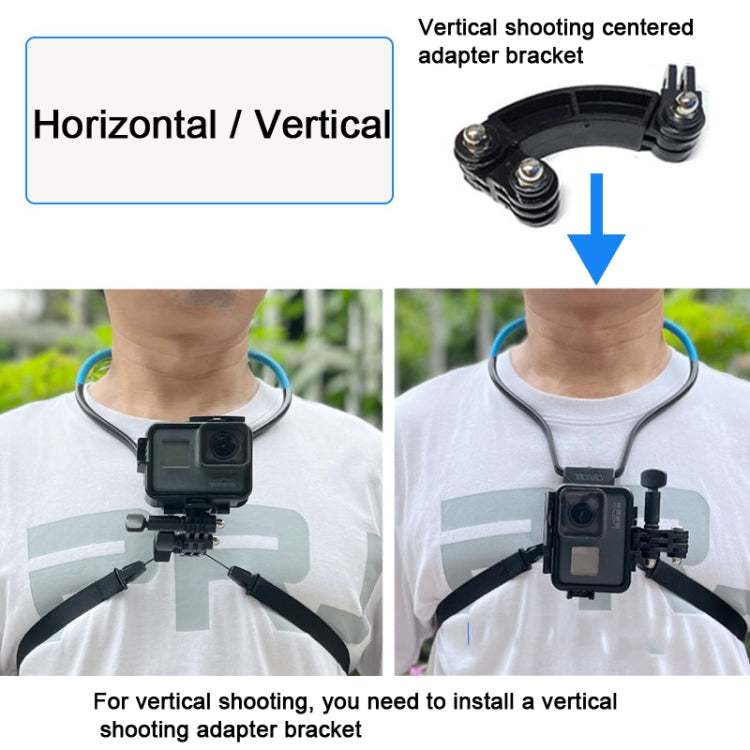 TUYU Camera Neck Holder Mobile Phone Chest Strap Mount  For Video Shooting//POV, Standard (Black), Standard (Blue), With Phone Clip (Black), With Phone Clip (Blue), Vertical Shooting (Black), Vertical Shooting (Blue), Vertical +Phone Clip (Black)