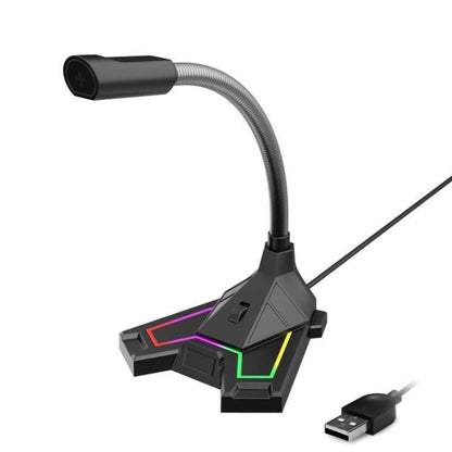 RGB Microphone Home Game Live Voice Video Microphone, USB, 3.5mm