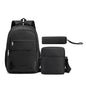 Three-Piece Student Backpack Set Casual Large Capacity Outdoor Travel Backpack