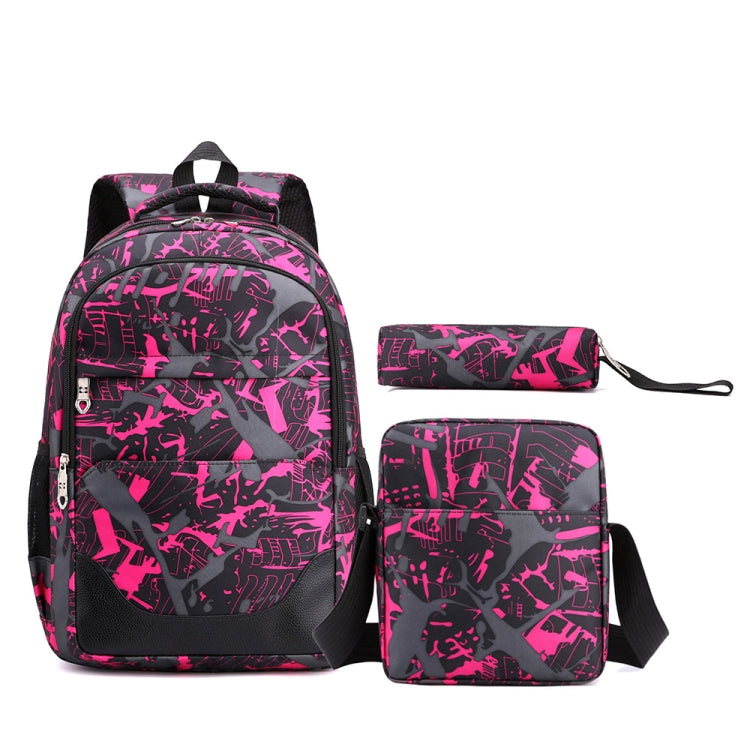 Three-Piece Student Backpack Set Casual Large Capacity Outdoor Travel Backpack