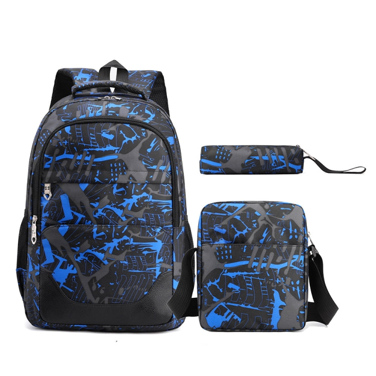 Three-Piece Student Backpack Set Casual Large Capacity Outdoor Travel Backpack
