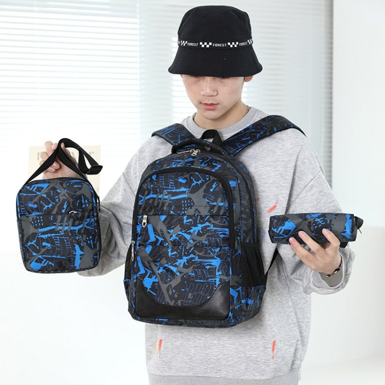 Three-Piece Student Backpack Set Casual Large Capacity Outdoor Travel Backpack