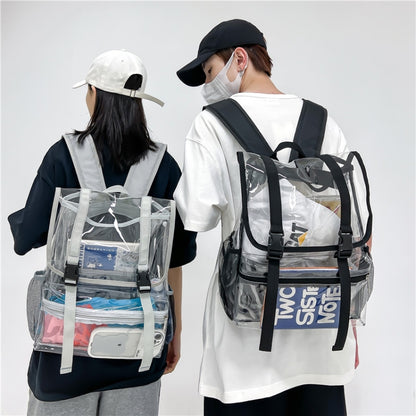 Transparent PVC Large Capacity Casual Outdoor Waterproof Travel Backpack