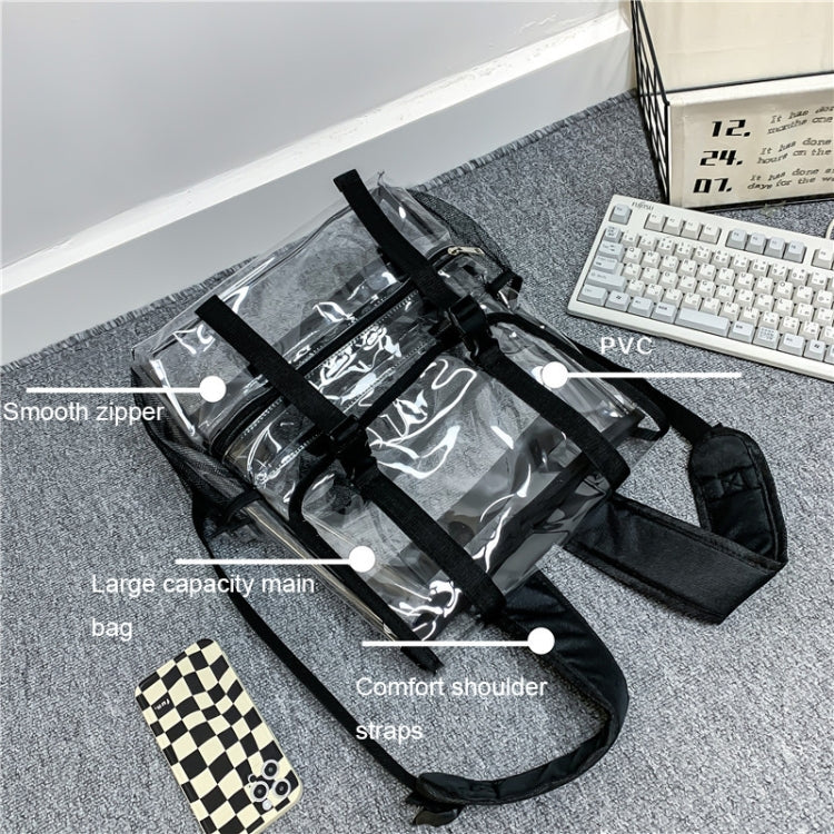 Transparent PVC Large Capacity Casual Outdoor Waterproof Travel Backpack