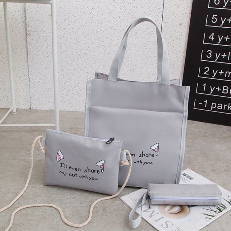 4pcs /Set Student Schoolbag Casual Outdoor Traveling Shoulder Bag