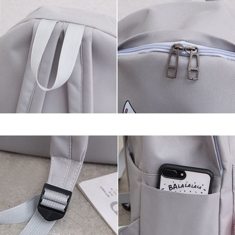 4pcs /Set Student Schoolbag Casual Outdoor Traveling Shoulder Bag