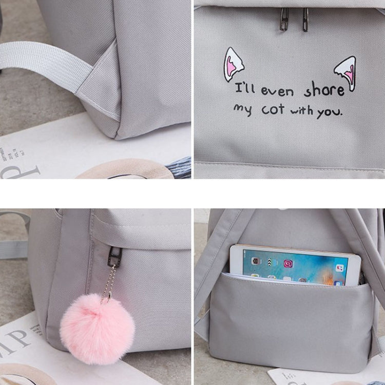 4pcs /Set Student Schoolbag Casual Outdoor Traveling Shoulder Bag