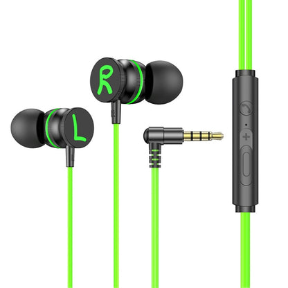 TS6600A 3.55mm Round Hole In-Ear Heavy Bass In-Line Gaming Earphones, 3.55mm