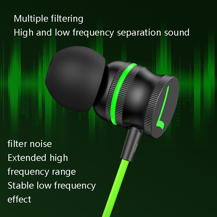 TS6600A 3.55mm Round Hole In-Ear Heavy Bass In-Line Gaming Earphones, 3.55mm