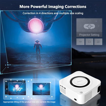 Home HD Projector 1080P Bluetooth WIFI Mobile Phone Smart Projector, US Plug, EU Plug, UK Plug, AU Plug