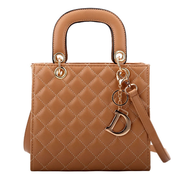 Retro Rhombus Pattern Women Handbag Texture Leather Crossbody Bag