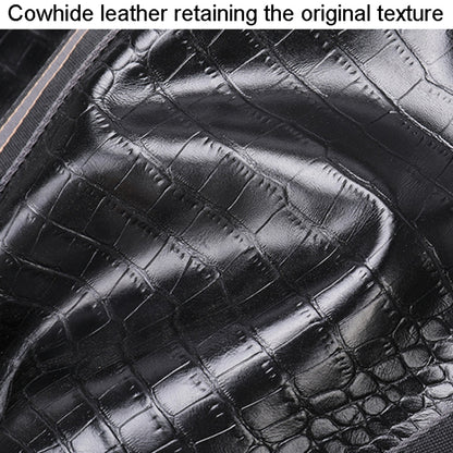 Large Capacity Leather Duffel Bag Multifunctional Crocodile Print Traveling Bag, 4009 Crocodile Print