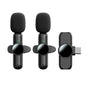 Outdoor Live Radio Lavalier Microphone Bluetooth Miniature Wireless Mics, Single Microphone Type-C Interface, Single Microphone 8 Pin Interface, Dual Microphone Type-C Interface, Dual Microphone 8 Pin Interface