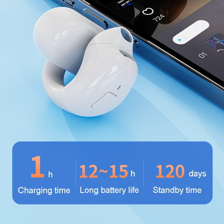 Clip-On Single Ear Bluetooth Earphone Wireless Earphone For Sports And Gaming, Box