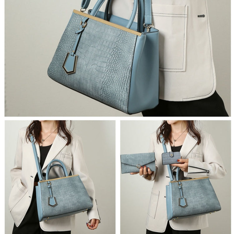 3-in-1  Women Stone Pattern Patchwork Handbag Shoulder Bag Crossbody Bag, 3-in-1