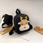 Cartoon Kindergarten Schoolbag Boys And Girls Baby Cute Canvas Shoulder Bag, Deer Yellow, Deer Black, Deer Pink, Bear Yellow, Bear Black, Bear Pink