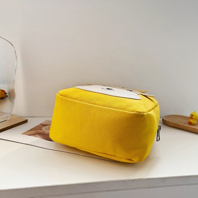 Cartoon Kindergarten Schoolbag Boys And Girls Baby Cute Canvas Shoulder Bag, Deer Yellow, Deer Black, Deer Pink, Bear Yellow, Bear Black, Bear Pink