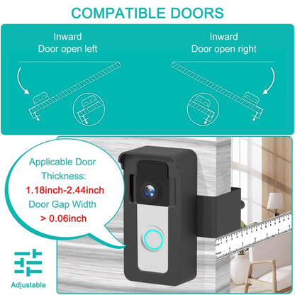 For Blink / Google Ring Doorbell Device Universal Door Overhead Bracket Anti-theft Adjustable