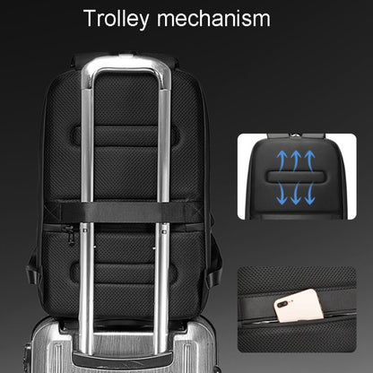 BANGE BG-7251 Mens Business Double-Shoulder Laptop Bag Large Capacity Waterproof Backpack